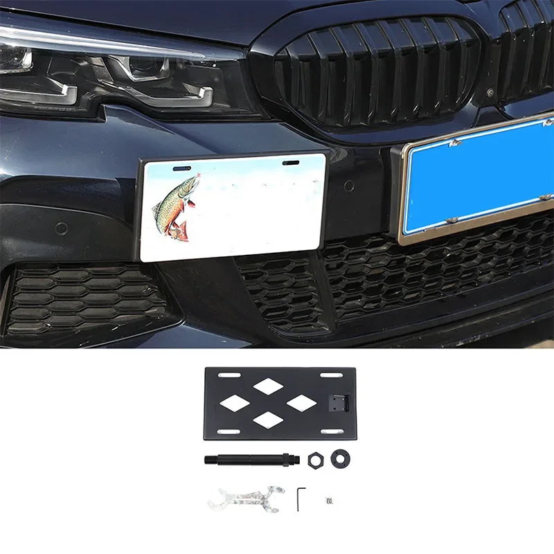 For BMW 3 Series G20 2020-2022 Car front license plate side mounted license plate holder Aluminum alloy Auto Accessories