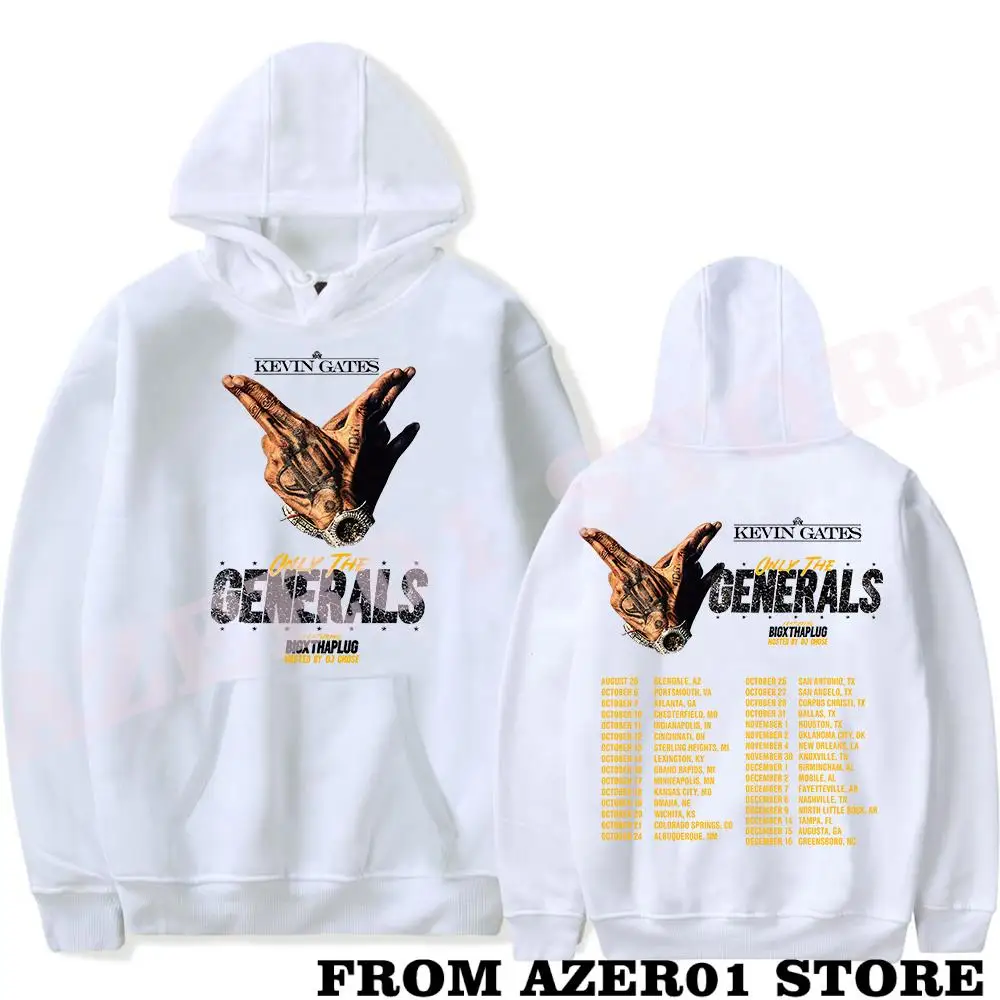 Kevin Gates Only The Generals Tour Merch Hoodies Winter Men/Women Hooded Sweet Streetwear LongSleeve New Logo Sweatshirt