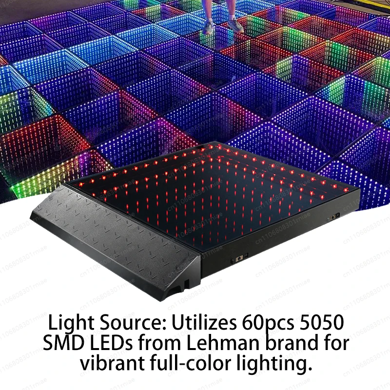 2ft x 2ft Wireless 3D Mirror Magnet LED Dance Floor for DJ Party Wedding Disco