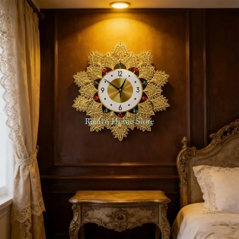 Large Modern Wall Clocks for Living Room Decors None Ticking Battery Operated 02DB