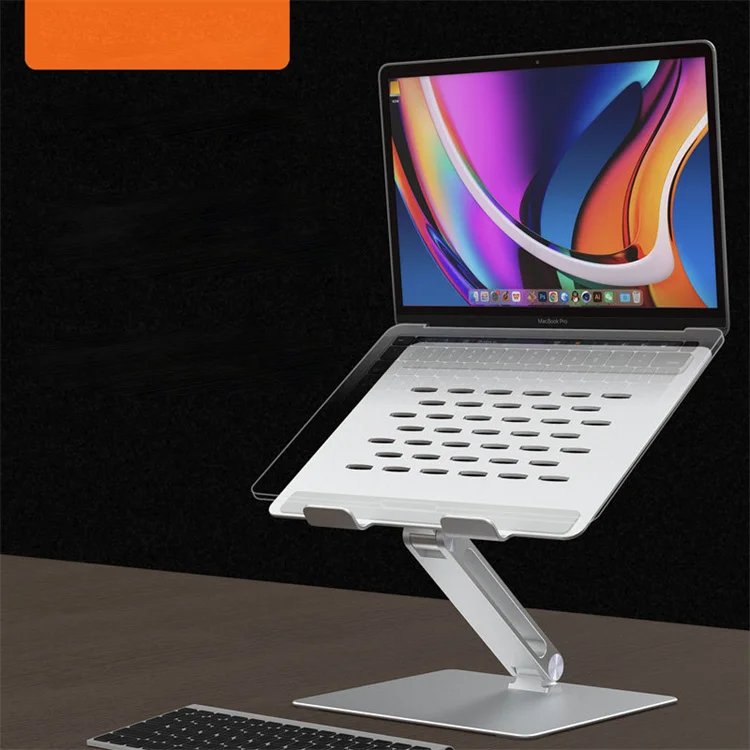 Custom Foldable Aluminum Alloy Laptop Stand Ergonomic Height Adjustable Ventilated Notebook Holder