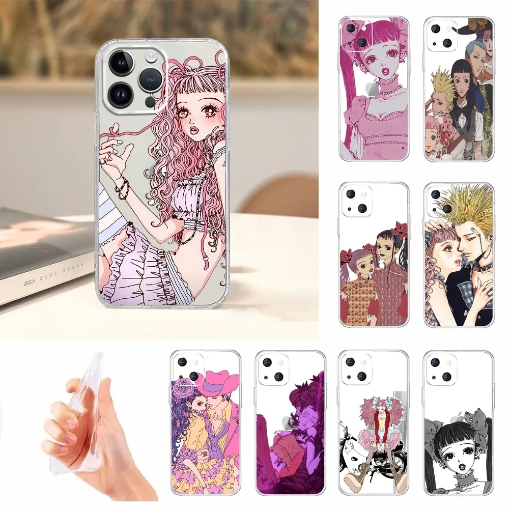 Funda de teléfono de Anime para Iphone, carcasa transparente de Miwako, para Iphone 16, 15, 11, 13, 14 Pro Max, 7, 8 Plus, X, Xr, Xs Max, 12mini