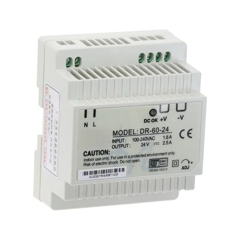 DR-60 60W Single Output 5V 12V 15V 24V Din Rail Switching Power Supply DR-60-5 DR-60-12 DR-60-15 DR-60-24 Power converter