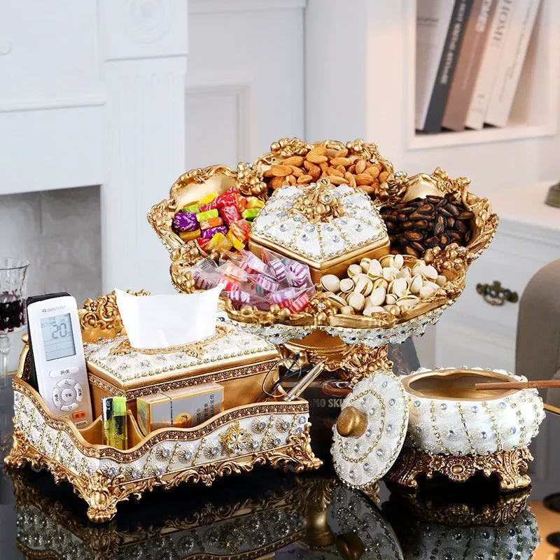 

New Design Made in China New Design Decorative Vintage Resin Luxury Stand Tissue Box