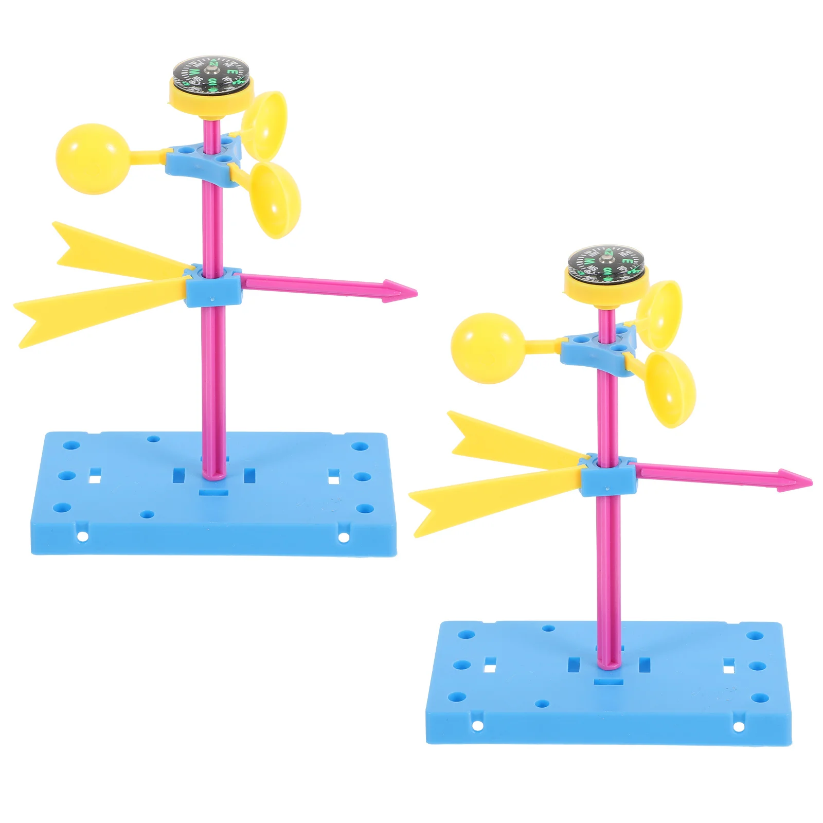 2Pcs Wind Vane Material Pack Kids DIY Assemble Educational Science Kit Development