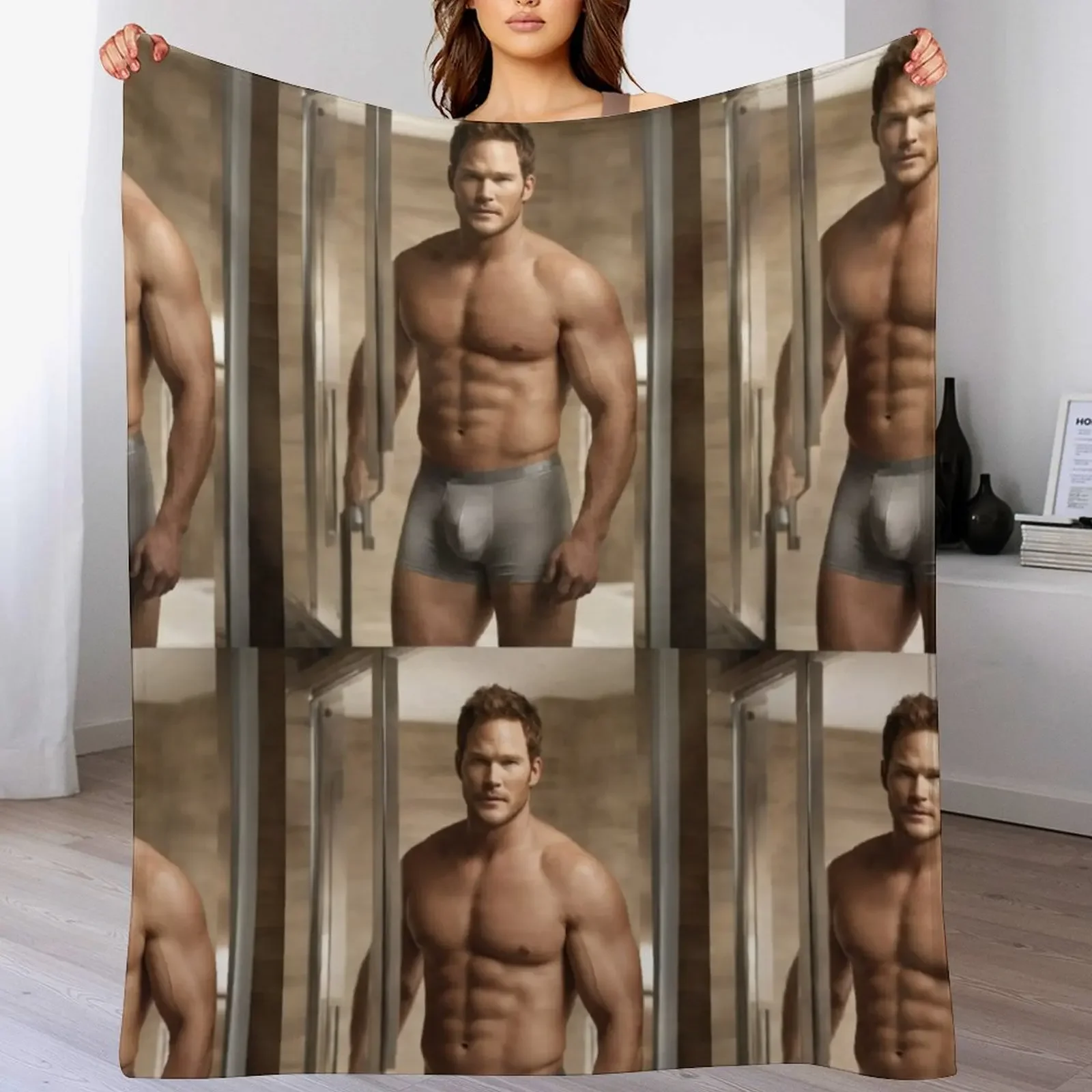 

Chris pratt handsome Throw Blanket for babies cosplay anime Luxury Flannels Blankets
