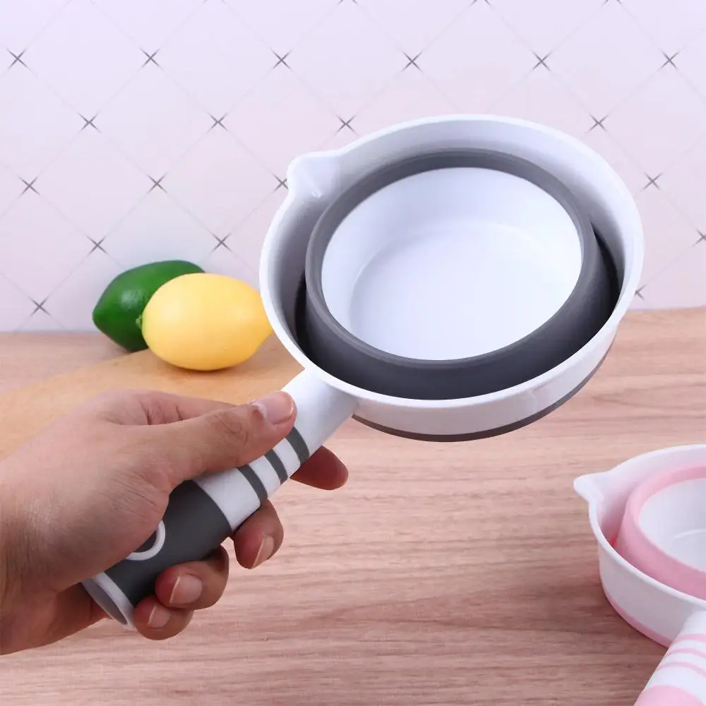 Multifunction Foldable Silicone Collapsible Bath Spoon Water Scoop Dipper Water Ladle