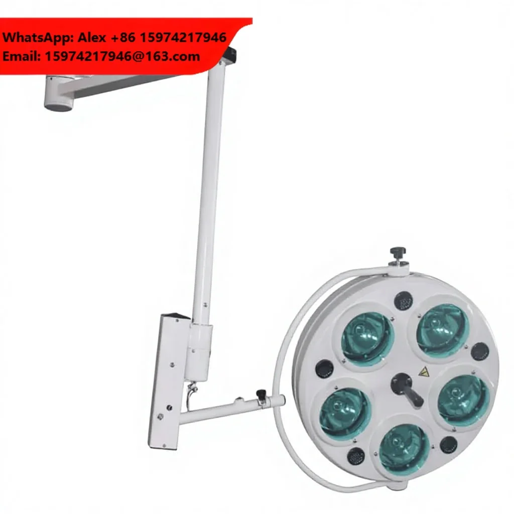 Factory Wholesale Five Hole Lamp Vertical Mobile LED Shadowless Operation Room Light With Brightness Adjustment