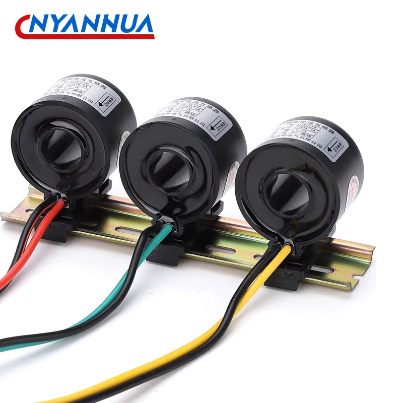 3PCS Miniature Precision Current Transformer Mini Rail Type Electric Meter Three-Phase Waterproof 0.5 Class