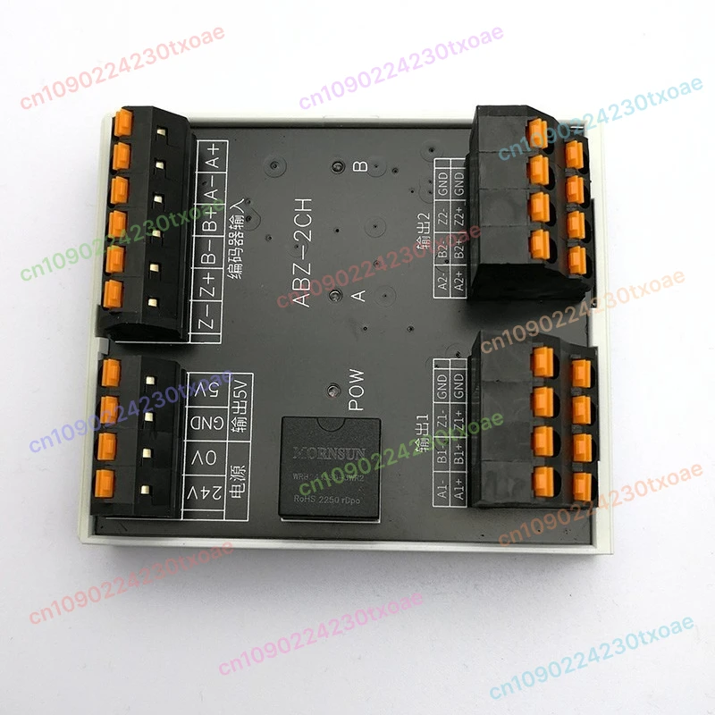 ABZ-2CH Encoder Signal Distributor 1 Channel Input 2 Channel Output 5V External Power CNC Servo Drive Signal Splitter Module