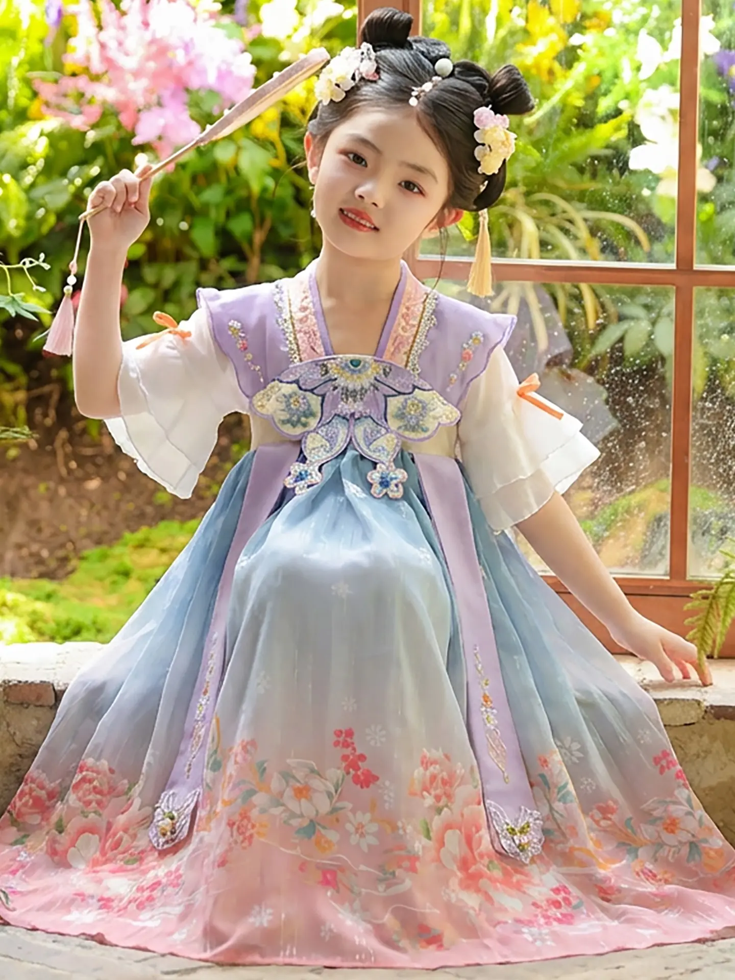 princess-style-hanfu-children's-dress-summer-new-arrival-fairy-tale-girl's-traditional-chinese-costume-short-sleeve-square-co