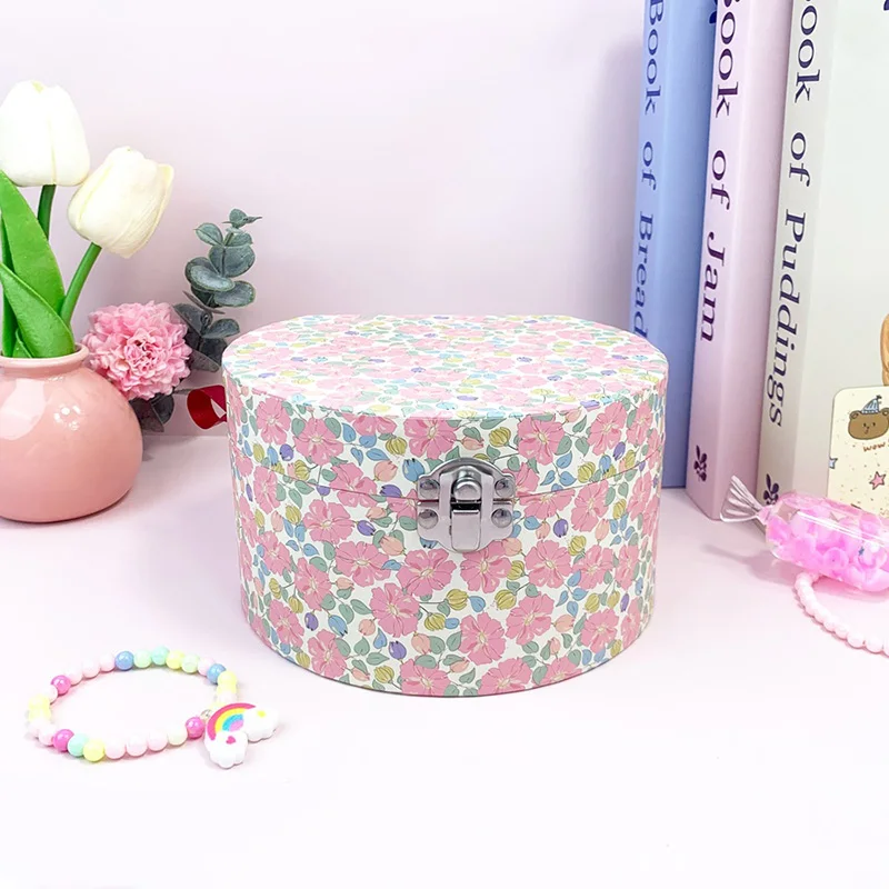

1 Set Of Floral Arch High-End Jewelry Box, Hard Cardboard Jewelry Gift Box With Mirror, Can Store Necklaces, Earrings, Bracelets