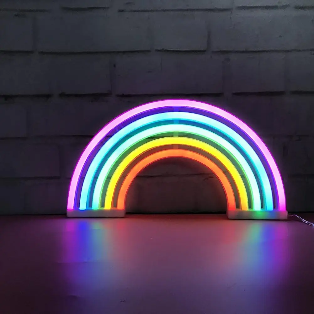 

Rainbow Neon Sign USB Powered LED Neon Lights for Kid's Room Bedroom Wedding Party Decoration Birthday Gifts for Children