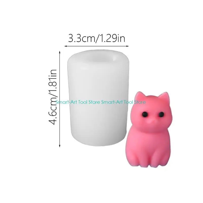 القطط E1PB على شكل شمعة القوالب ، قوالب شمعة القطط الحيوانية لصنع الشمعة