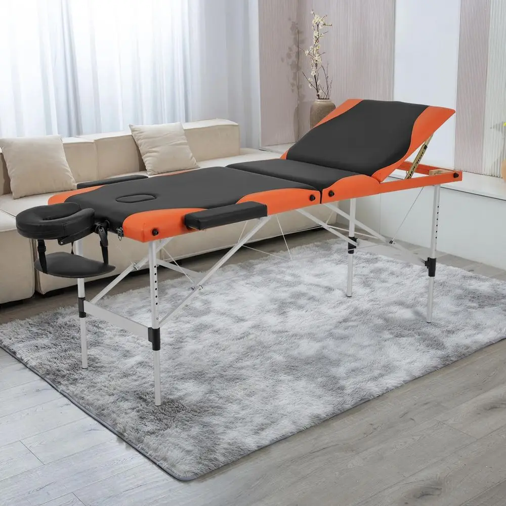 Aluminium Massage Bed Portable Massage Table 28 inch Wide Lash Bed 3 olding Height Adjustable Spa Table with Non-Woven Bag or Sp