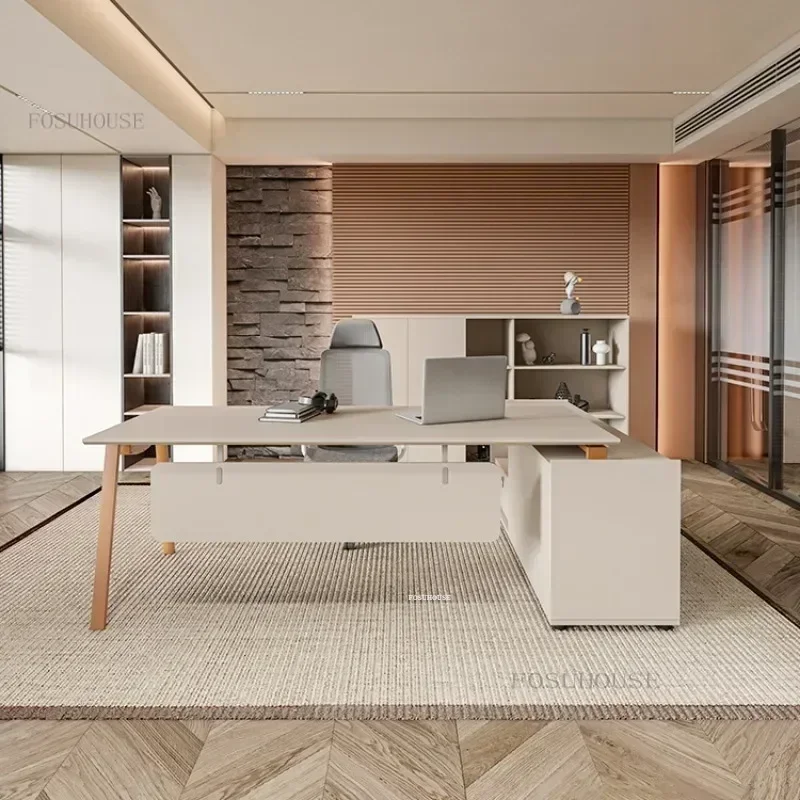 Designer Boss Desk Modern  MDF Study Big Desks Office Luxury Computer Desk High-end American Manager Executive Table r