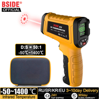 BSIDE H3 Infrared Thermometer Gun -50~1400°C Handheld Digital Laser Industrial Non Contact Temperature Measuring Tester Tools