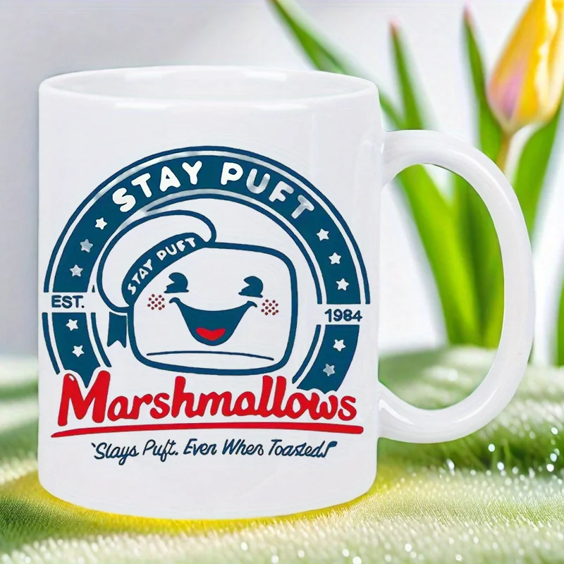 

Stay Puft Marshmallows 11 oz Ceramic Coffee Mug - Insulated Travel Mug, Hand Wash Only - Versatile White Mug for Coffee Lovers