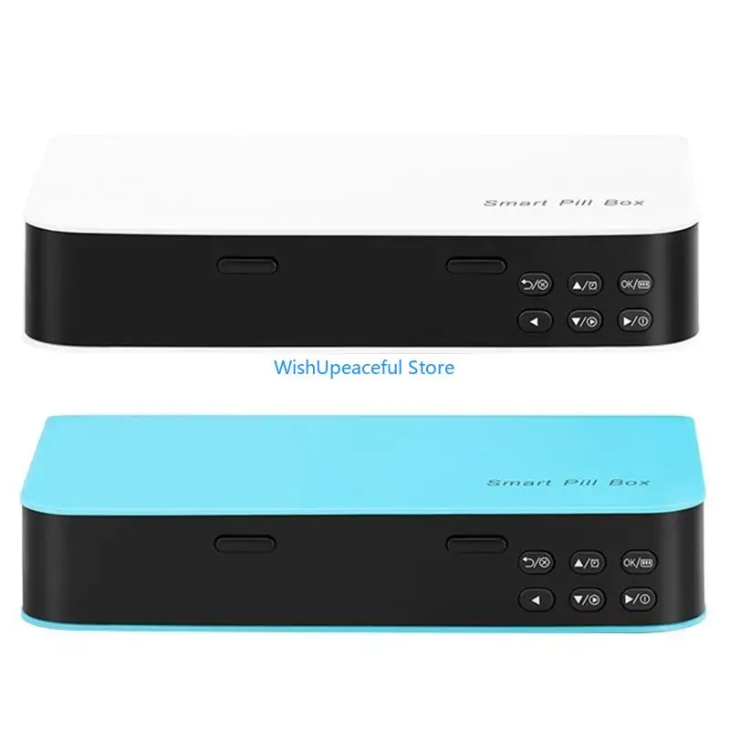 

34YA Portable for Pill Box Intelligent Dispenser with Reminder for Smart Alarm for Outdoor Traveling Camping Led Vib