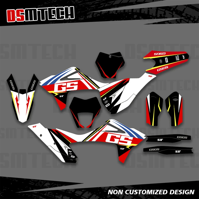 

DSMTECH для GASGAS GAS MC EX EC 125 250 300 350 450 2021 2022 2023, полноразмерные графические наклейки, наклейки для мотоцикла, фон 005