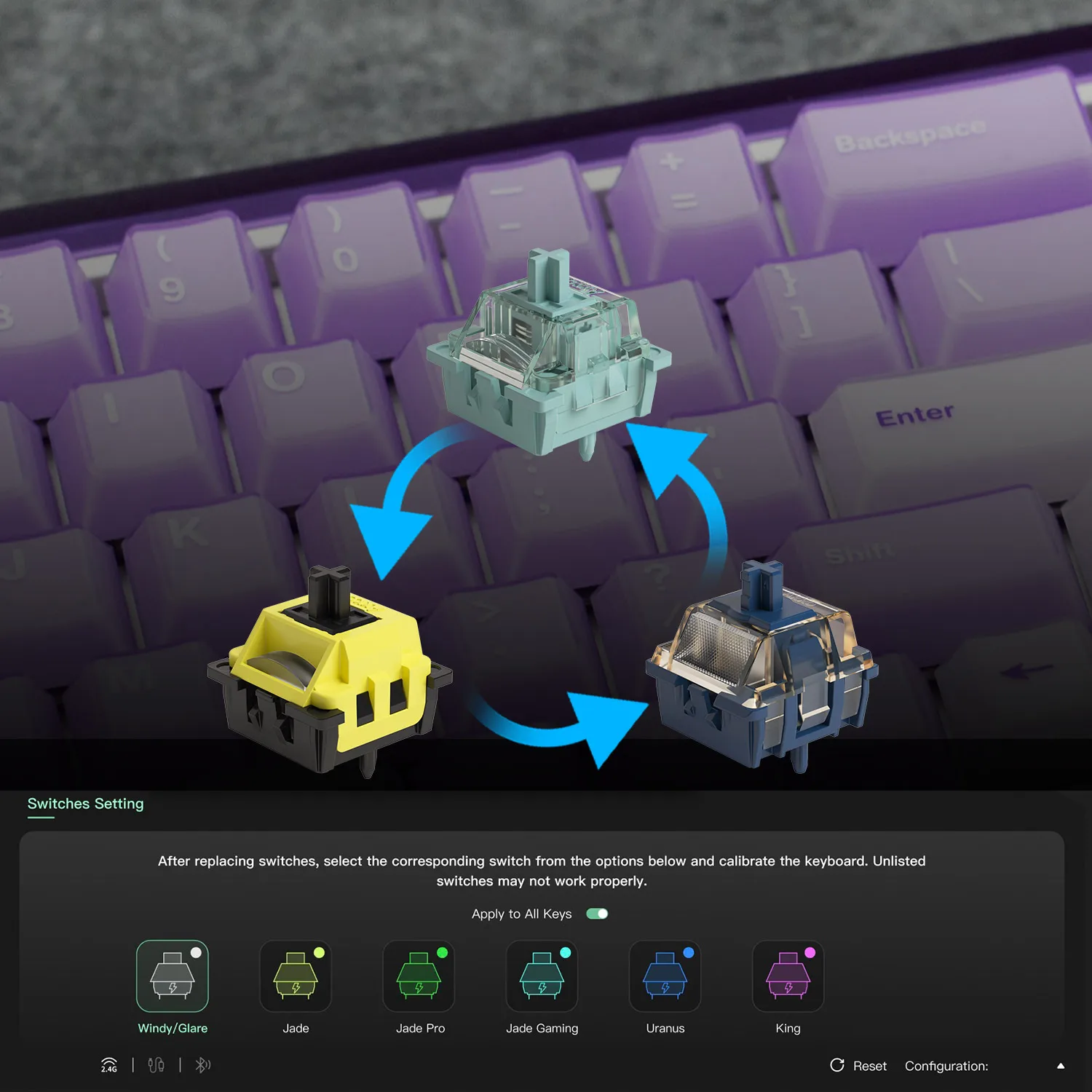 

Магнитная клавиатура Akko Ray68 HE, 65% быстрый триггер, 0,005 мм, 8K RGB, трехрежимная лайтбокс/проводная интеллектуальная игровая клавиатура для киберспорта