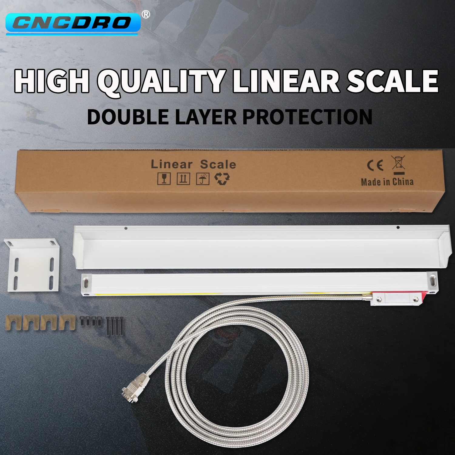 Enclosed Linear Grating Scale TTL Signal Output 5V Power CNC Machine Tool Positioning Device Meter New Pro