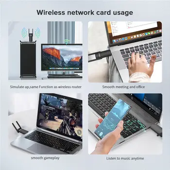 COMFAST 1300Mbps USB Wifi Adaptörü, Sürücü Gerektirmeyen 2.4G/5.8G Ağ Kartı, 2*2dBi Antenli Wi-Fi Dongle BT5.3 Wi-Fi Alıcısı (PC için) 10 best sales Wifi android - №10