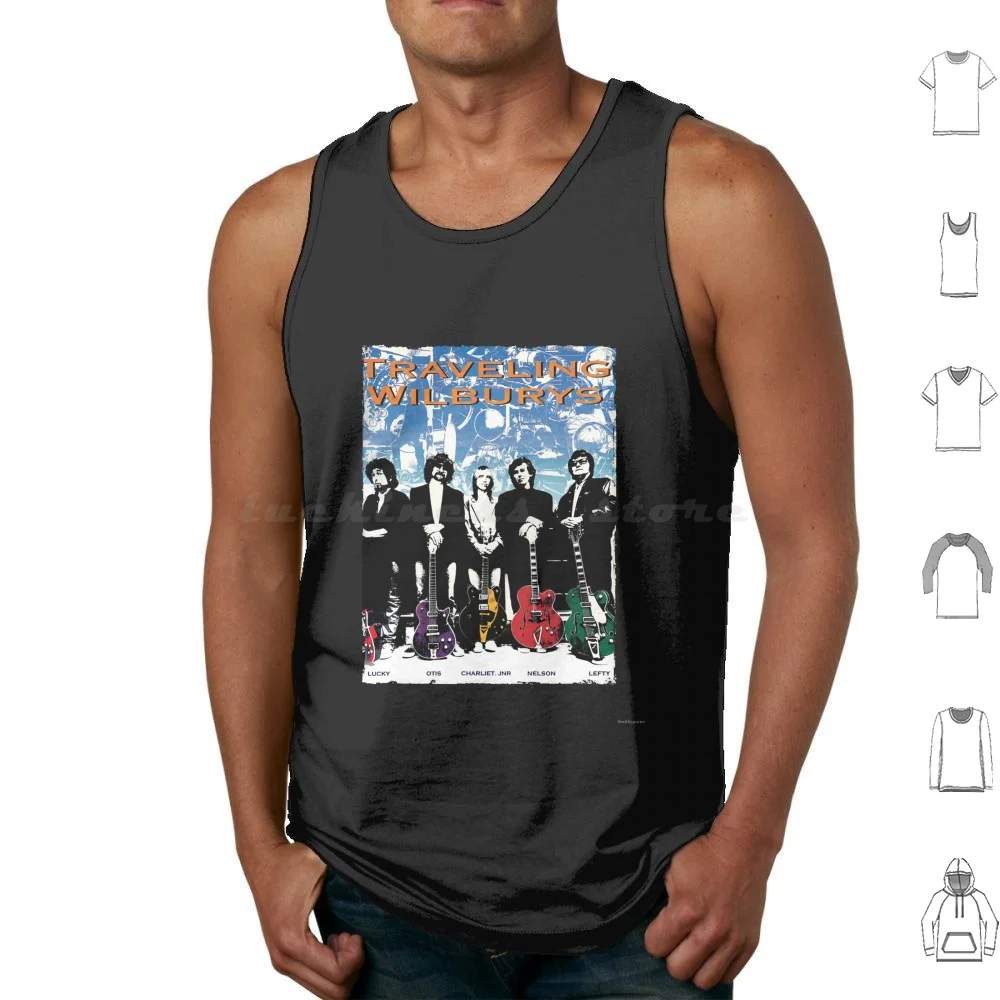 The Traveling Wilburys Band Tank Tops Print Cotton The Traveling Wilburys Band Band Music Funny Cool Retro Aesthetic