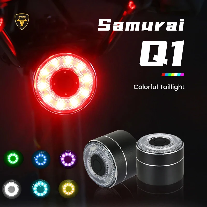 Bicycle Rear Light USB Charging Safety Warning Cycling Light Colorful Bicycle Tail Light IPX6 Waterproof Bike Light