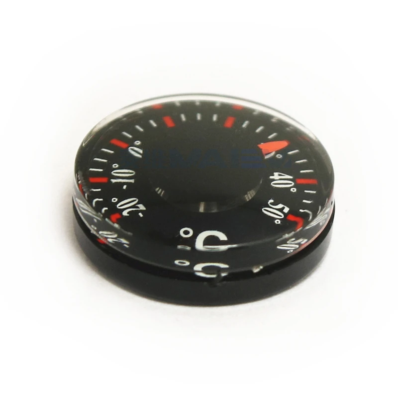 Practical Mini Circular Thermometer Plastic Waterproof Dial Thermometer 20mm Scale Measurement High Accuracy Thermometer Office