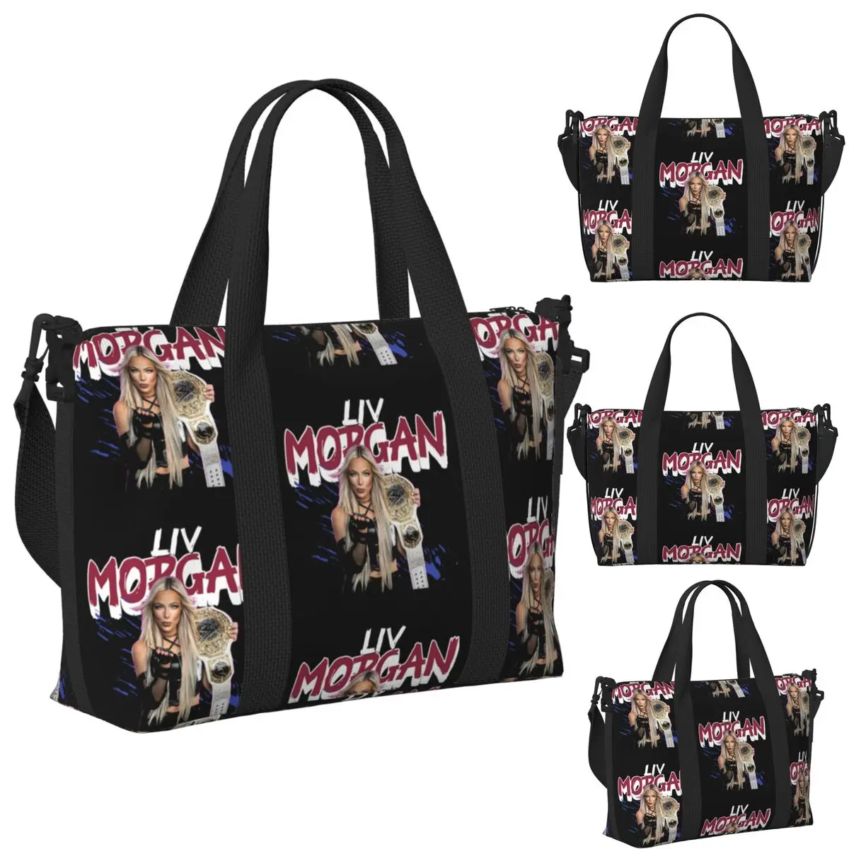 

Liv Morgan Пляжная дорожная сумка Большая вместительная сумка-тоут для спортзала Спортивная женская дорожная сумка для покупок