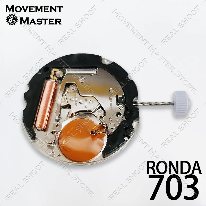 Movimento dell'orologio al quarzo Ronda 703 23,9 mm 3 lancette n. 371 Batteria per la sostituzione della riparazione dell'orologio Parti svizzere di alta qualità