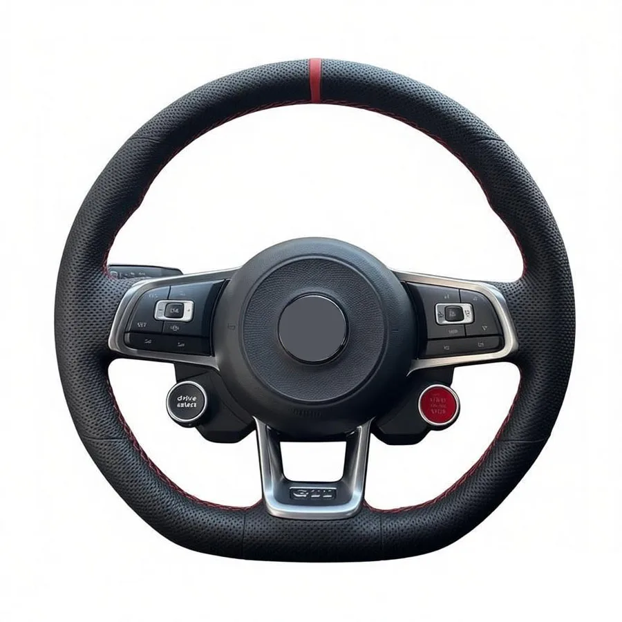 

Car Steering Wheel Cover Microfiber Leather for Volkswagen VW Golf 7 GTI Golf R MK7 VW Polo GTI Scirocco 2015 2016 Car Interior