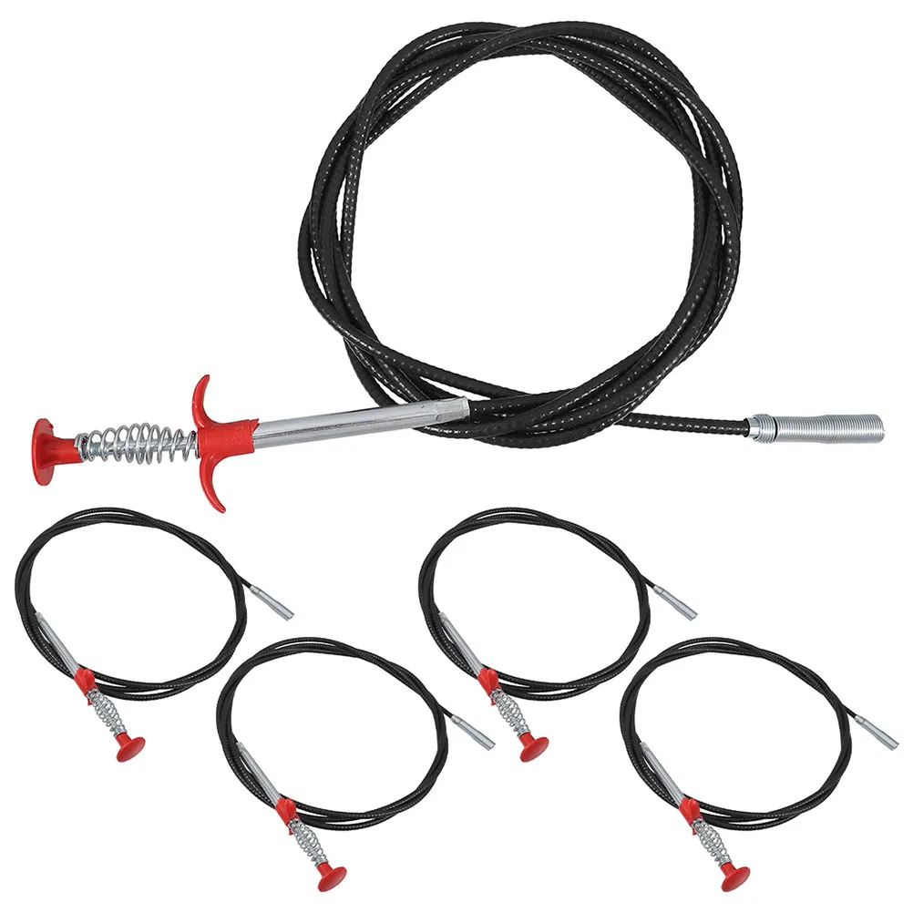 5Pcs Flexible Grabber Reacher Tool with 4 Claws for Drain Cleaning Sink Toilet Clog Removal Hair Dredging Pipeline Cleaning Claw