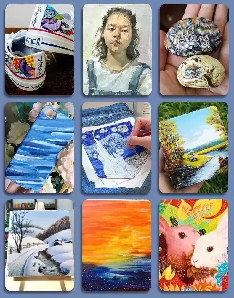 Die 300-ml-Acrylfarbe mit großem Fassungsvermögen ist wasserfest, sonnenbeständig und verblasst nicht leicht. Die Paste hat eine feine Textur für Graffiti – Detail 1