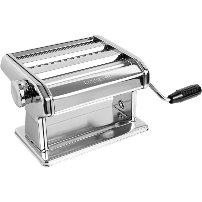 MARCATO Made in Italy Ampia 180 Classic Manual Pasta Machine, Chrome Steel. Makes Lasagne, Fettuccine & Tagliolini.