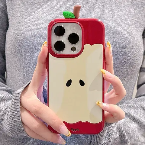 3D Apple Core Phone Case For Iphone 17/16/15/14/13 Pro Max Korean Style Anti Drop Anti Scratch Phone Case
