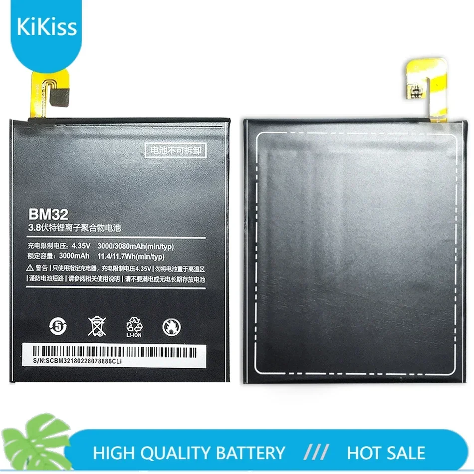 For Xiao Mi BM32 BM 32 3080mAh Mobile Phone Battery For Xiaomi Mi 4 M4 Mi4 Battery Batteria + Free Tools