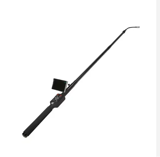 V5-TS1308D Telescopic pole video pipe camera inspection 5 inch screen flexible snake camera