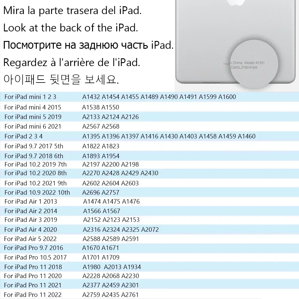 Película de vidrio templado para tableta, a prueba de arañazos, para iPad 2, 3, 4, 5, 6, 7, 8, 9, 10, ª generación, Mini Pro, 7,9, 8,3, 9,7, 10,2, 10,9 y 10,5 pulgadas