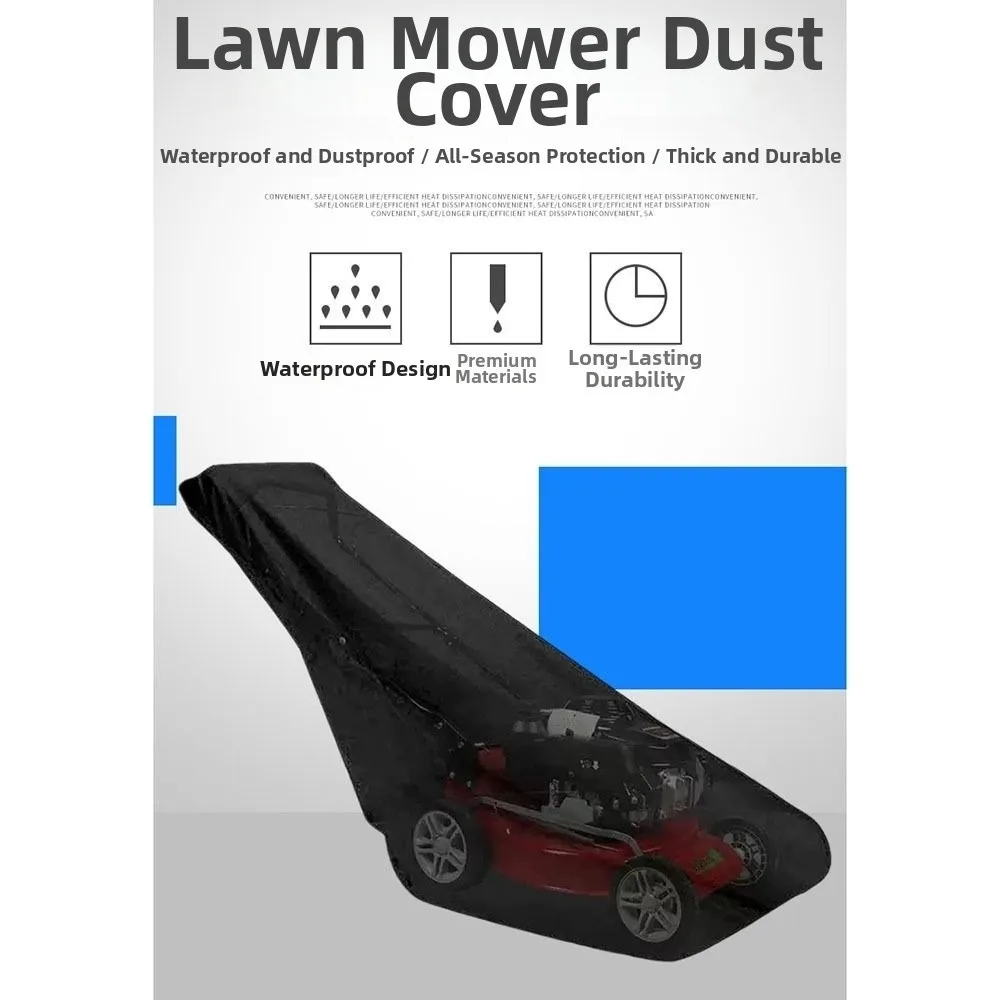 Oxford Cloth Lawn Mower Cover UV-Resistant Snowproof Heavy-duty Mower Cover Dustproof Windproof Trimmer Cover Outdoor