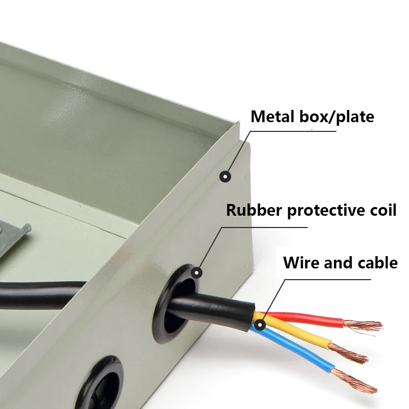 Single Sided Protective Coil With Ordinary Rubber Sealing Cap Hole Plug For Protection Wire Cable Seal Ring Grommet Insulation