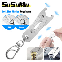 Portable Precise Thread Size Checker Keychain Hexagonal Nut Screw Thread Size Quick Accurate Manual Measure Verification Tools