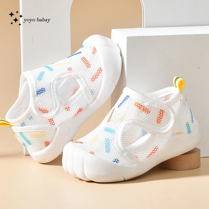 Summer Breathable Air Mesh Kids Sandals 1-4T Baby Unisex Casual Shoes Anti-slip Soft Sole First Walkers Infant Lightweight Shoes