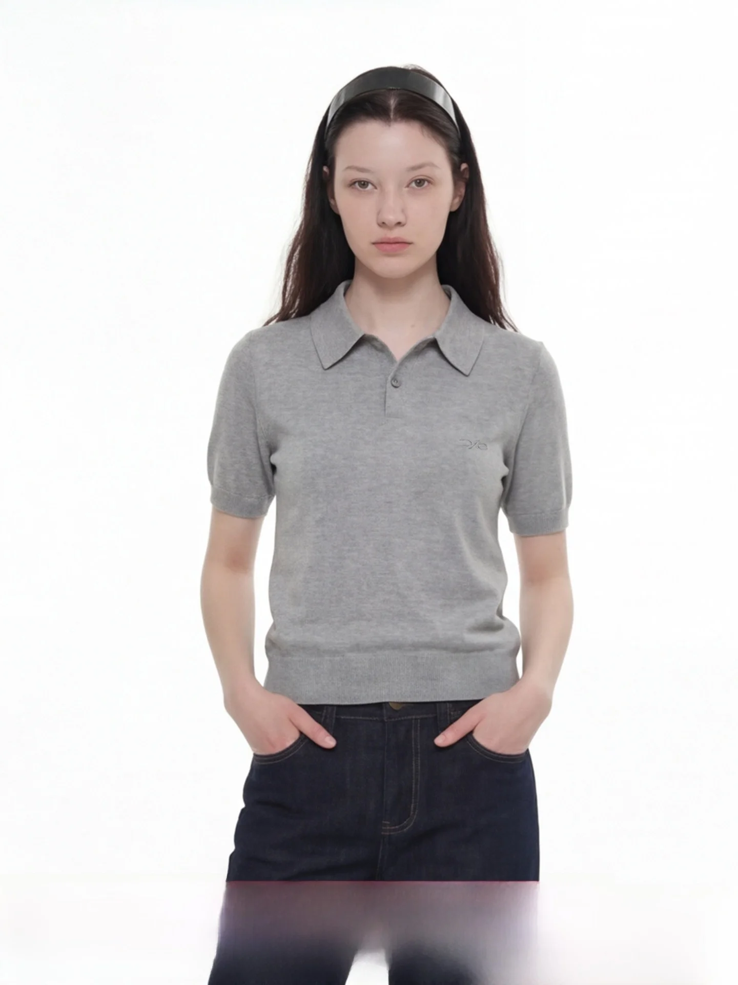 

Новая женская футболка COIE Summer Pure Color в стиле ретро, вязаная, с вышивкой букв, из смесового хлопка и нейлона