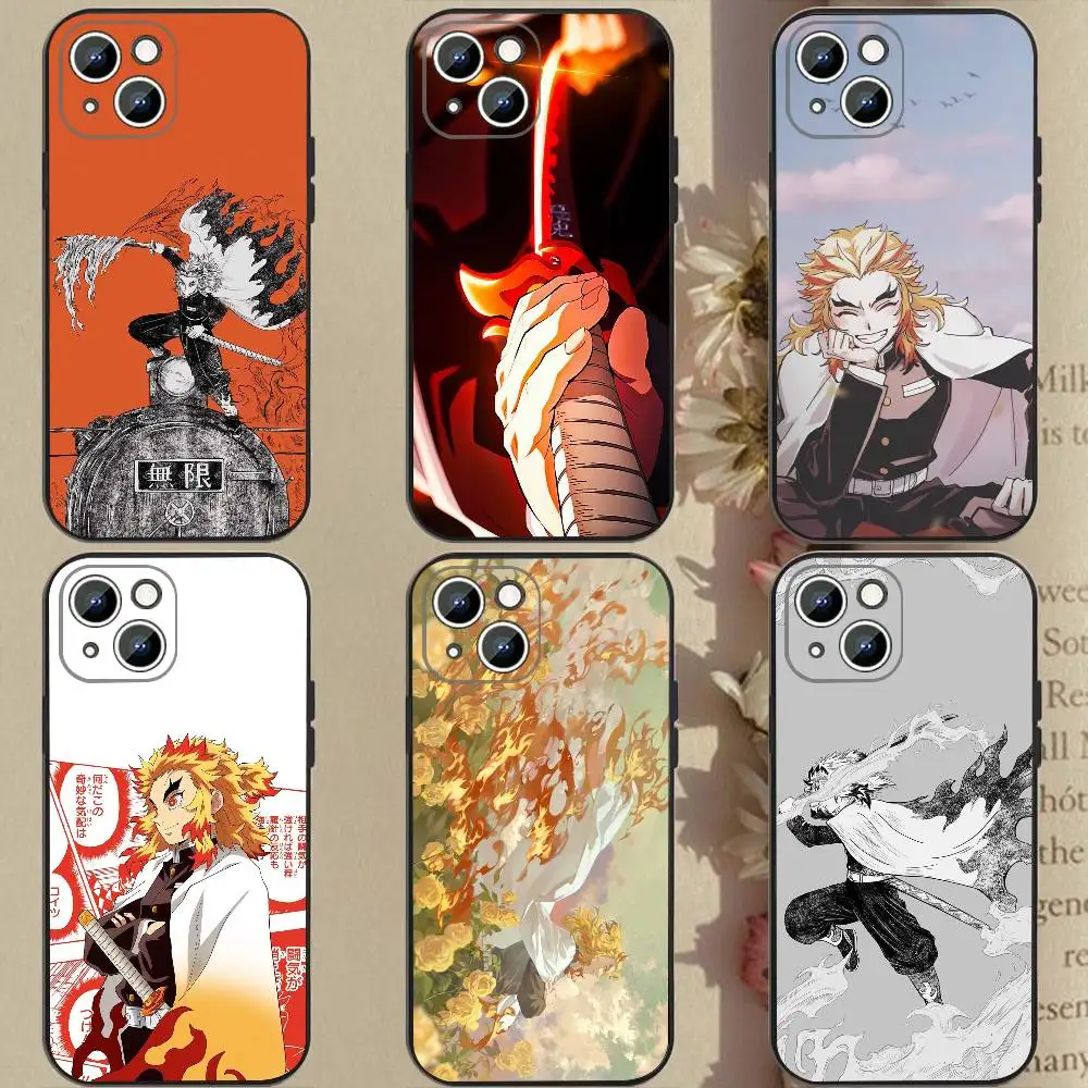 Kyojuro Rengoku Capa de telefone de silicone macio para iPhone 17 Air 16 15 14 13 12 11 Plus Pro Max Plus
