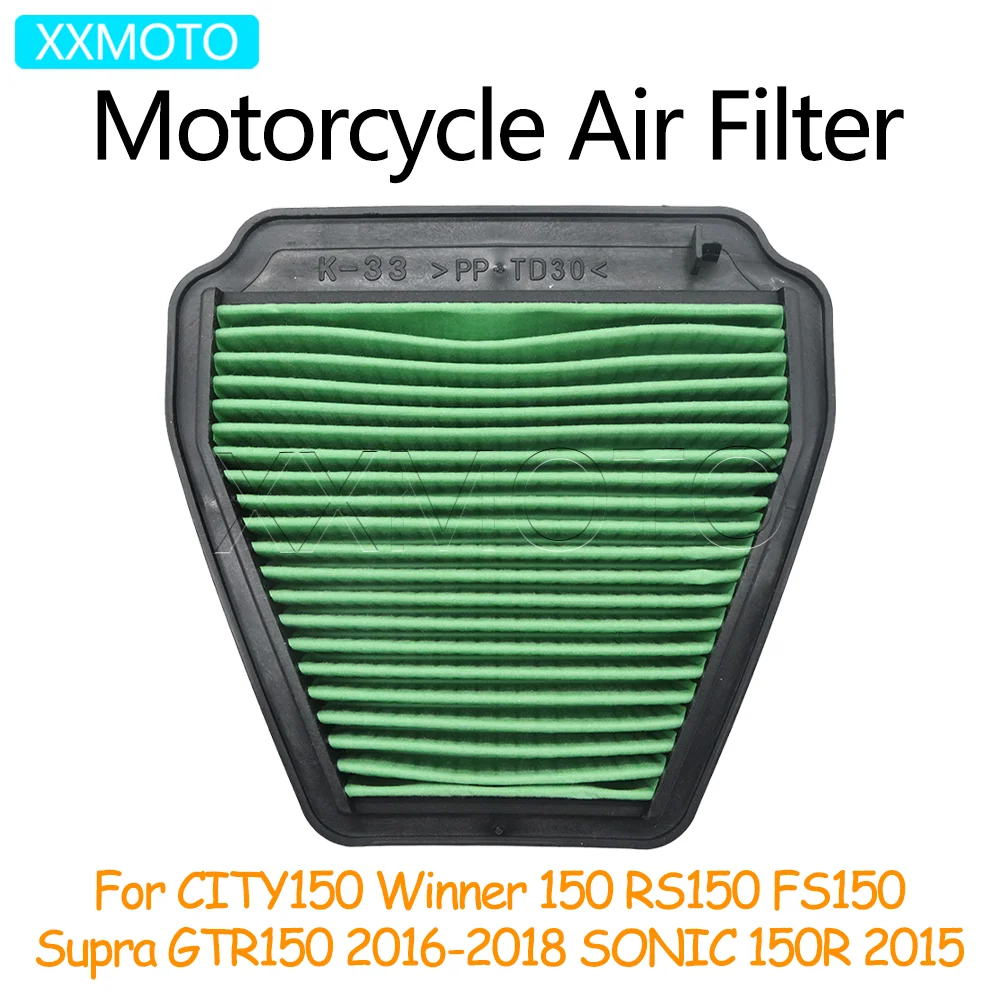 

For Honda CITY150 Winner 150 RS150 FS150 2016-2018 Supra GTR150 2016-2018 SONIC 150R Motorcycle Air Filter Intake Cleaner System