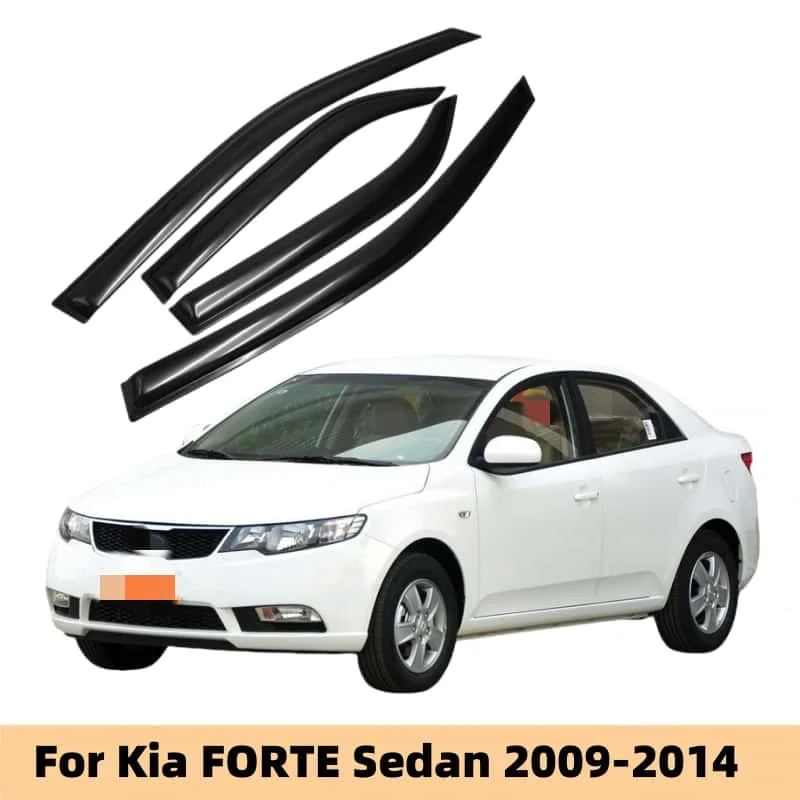 For Kia FORTE Sedan 2009 2010 2011 2012 2013 2014 Car Styling Accessories Window Visor Deflector Window Sun Rain Guard Cover