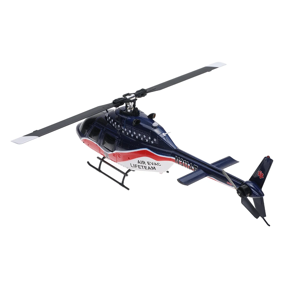 Eachine E186 1:27 Bell-206 Scale 2.4G 6CH Altitude Hold Optical Flow Positioning Dual Brushless Motor RC Helicopter