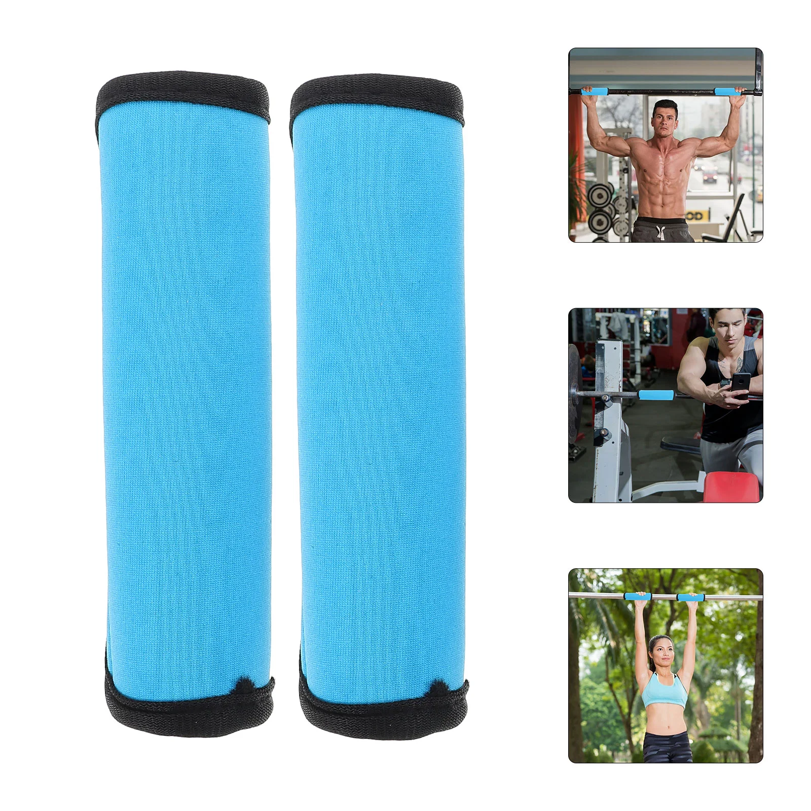 2 Pcs Barbell Grips Fitness Supply Handles Pull-up Cover Dumbbell Horizontal Bars Pad Dumbbells Polyester Gym